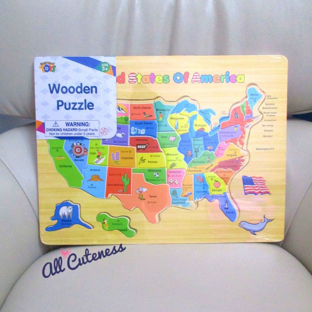 United States Wooden Puzzle